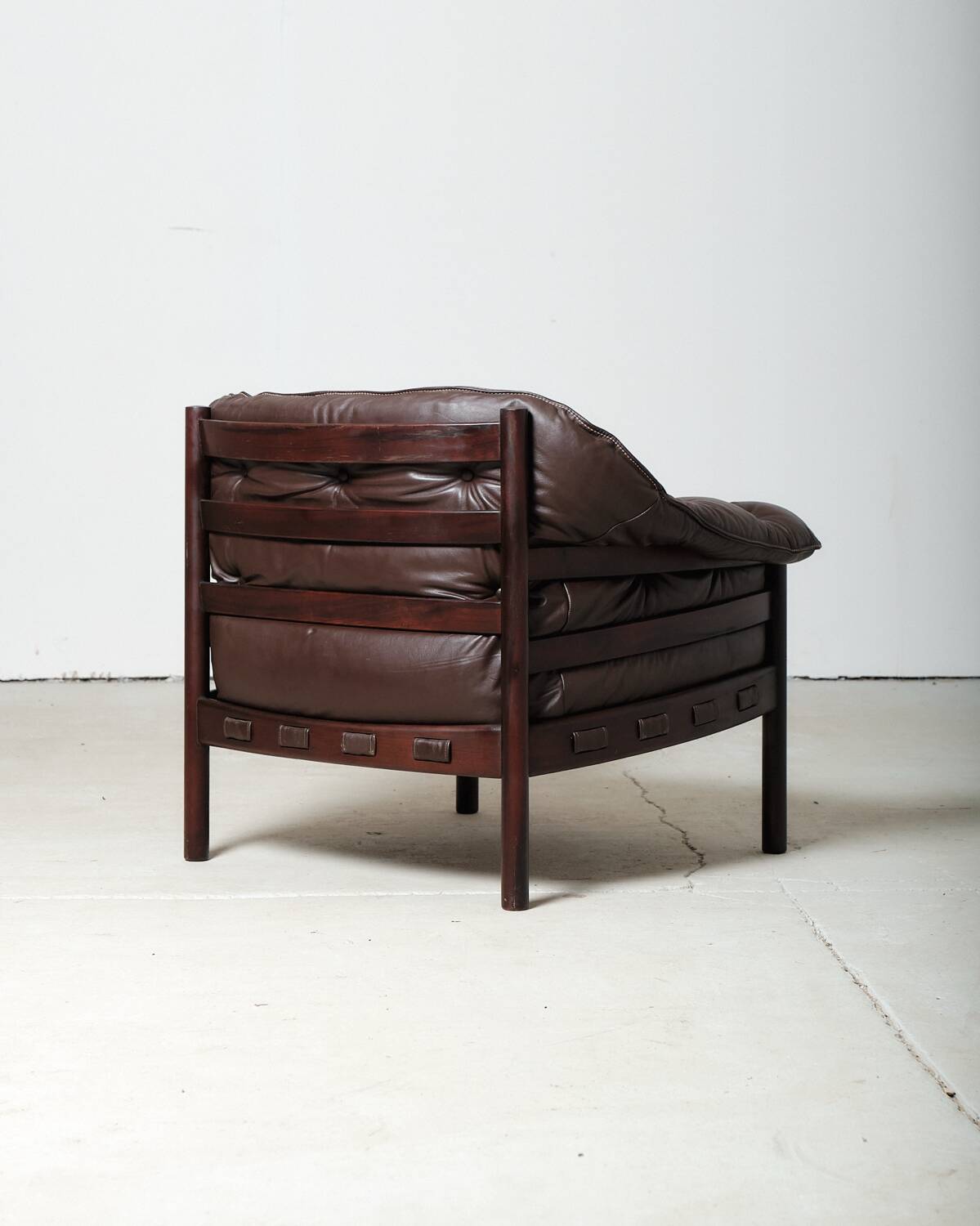 Fauteuil en cuir, Suède, années 1970