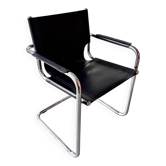 Fauteuil Cantilever en métal chromé Mart Stam, Italie années 60-70