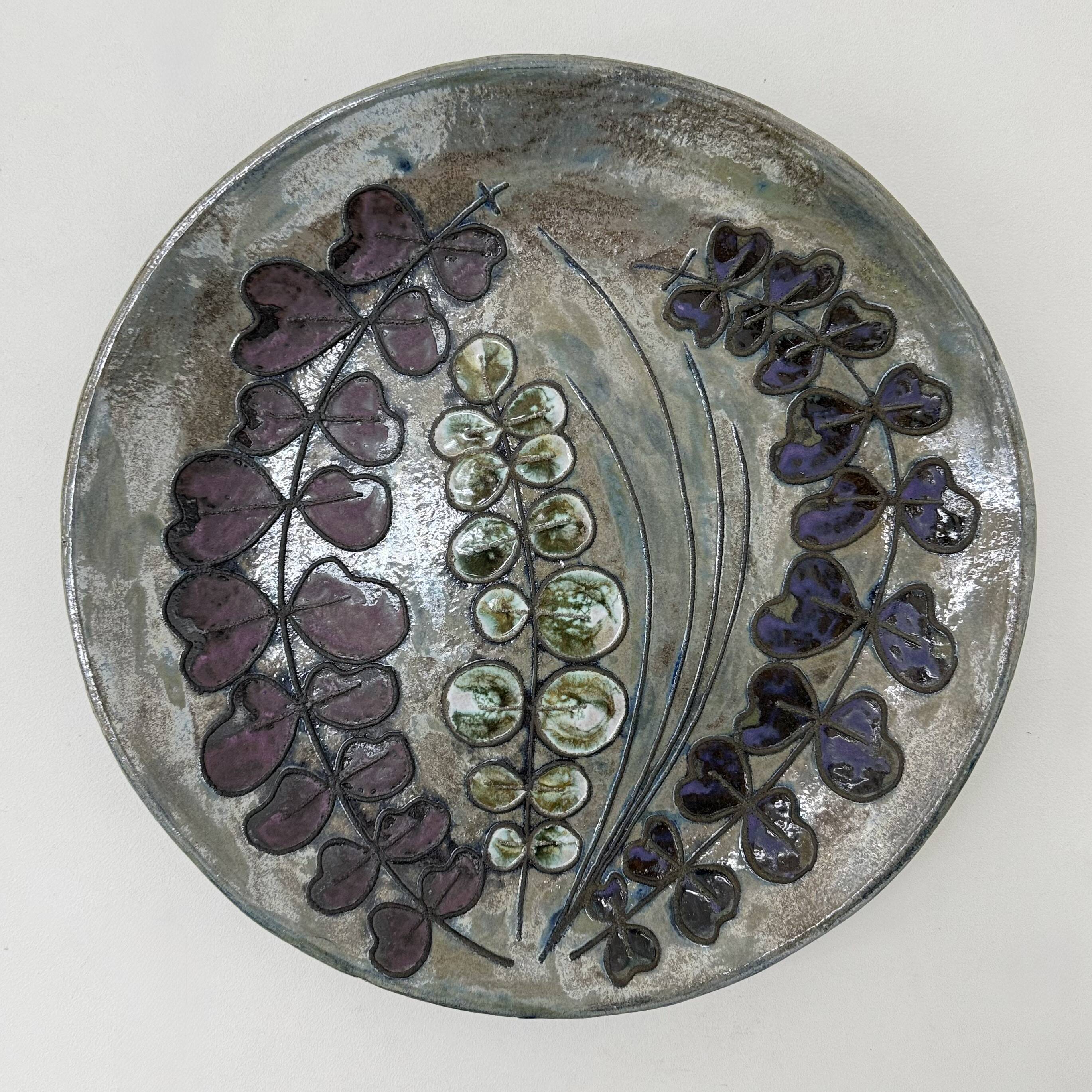 Rusha Handarbeit ceramic wall plate , 1970s Germany