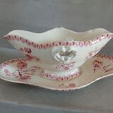 Antique sauce boat in Gien ironstone.