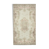 Tapis beige turc antique noué à la main 182 cm x 330 cm - 25013