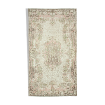 Hand-Knotted Antique Turkish Beige Rug 182 cm x 330 cm - 25013