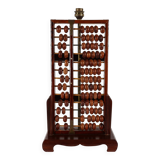 Old abacus lamp base, Chinese suanpan "lotus-flower brand"