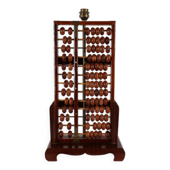 Old abacus lamp base, Chinese suanpan "lotus-flower brand"