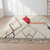 Moroccan rug in natural wool 3x2 m