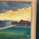 Original Swedish Oil On Panel – “Village” By A.G. – Dated 1948 – Vintage & Framed