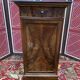 Walnut bedside and walnut veneer with marble, 1900