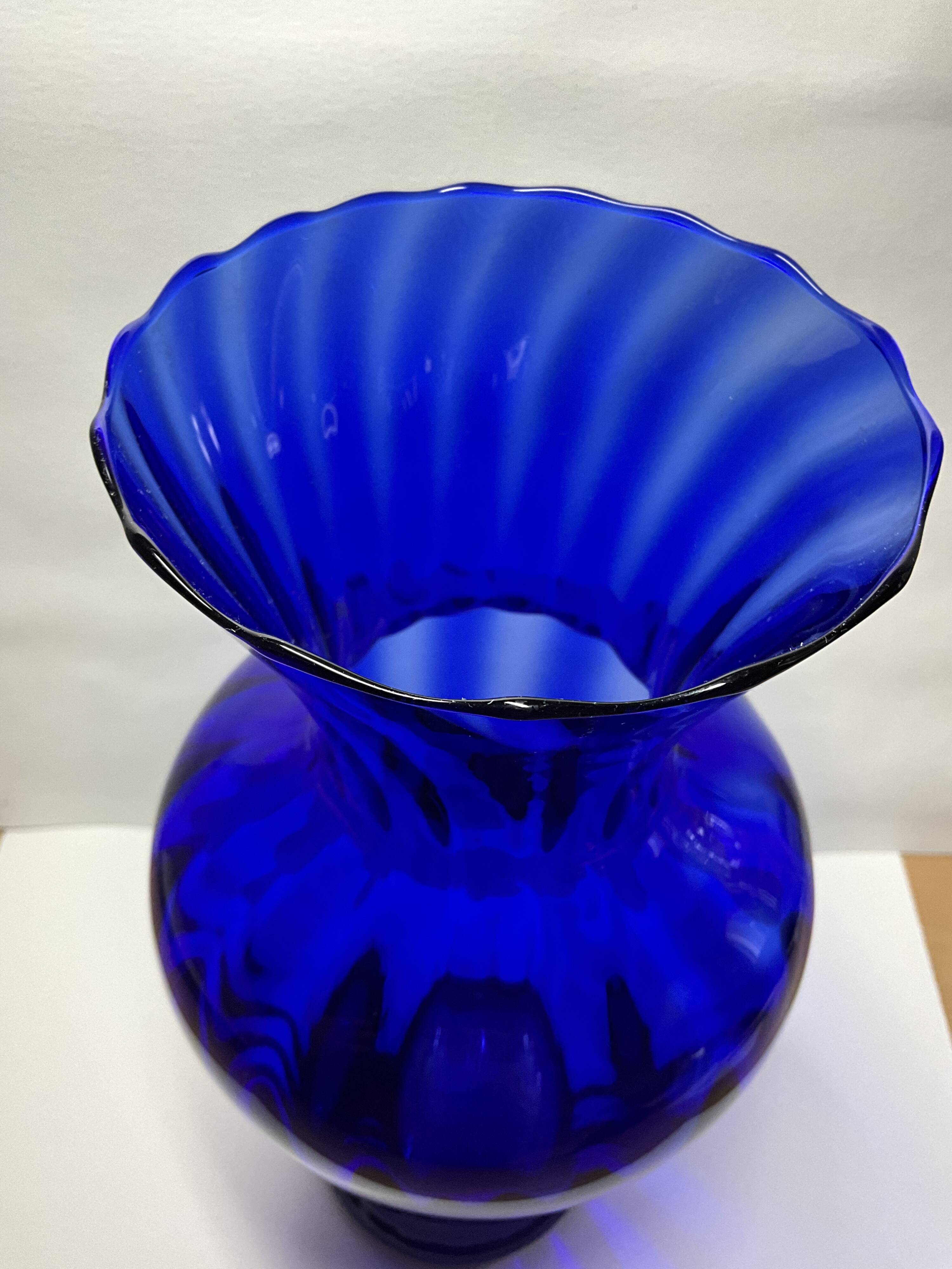 Ancient cobalt blue vase