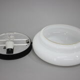 Glass flush mount light czechoslovakia, 1970