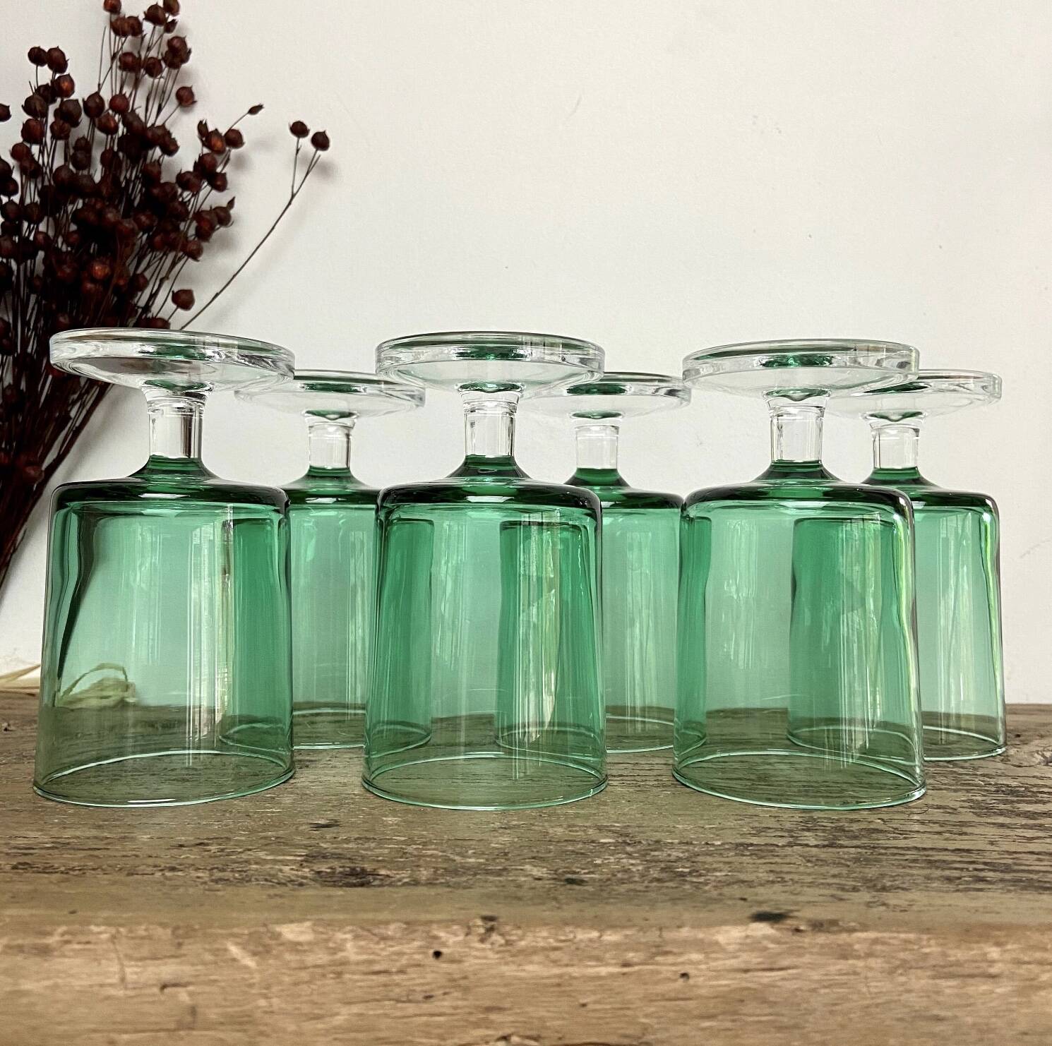 6 verres LUMINARC France vintage