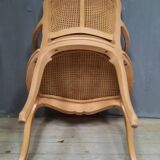 Louis XVI style caned armchair