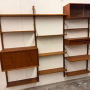 Meuble mural scandinave vintage en teck par Poul Cadovius pour Royal System