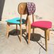 Pair of vintage chairs in solid beech