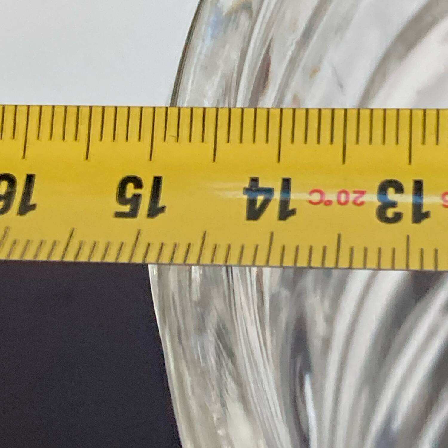 Large vintage 70s glass vase, Italian work