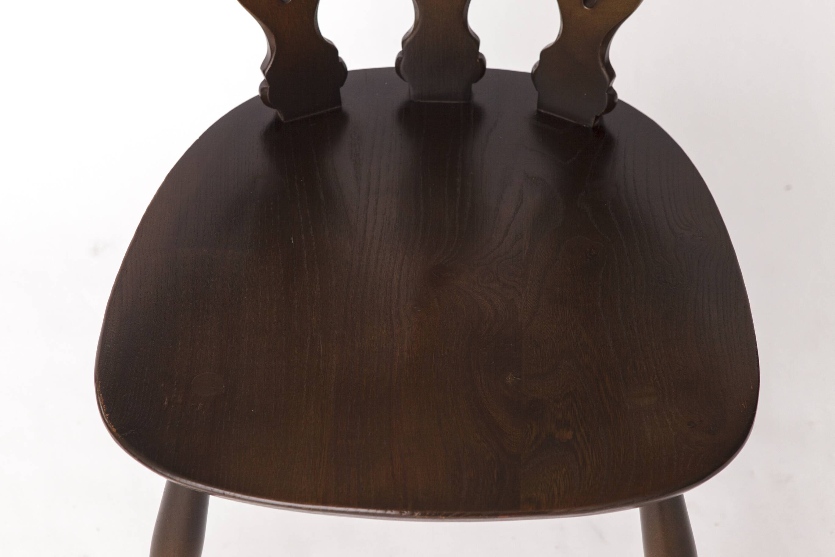 Set of 6 Mid-Century Elm Dining Chairs by Ercol – English Chairs, 1960s