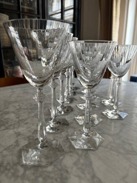 Verres cristal baccarat arcade - eau et vin