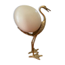 Brass bird and ostrich egg