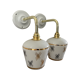Pair of vintage white opaline sconces
