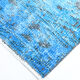 2x9 di̇stressed blue oushak runner rug, 282x75cm