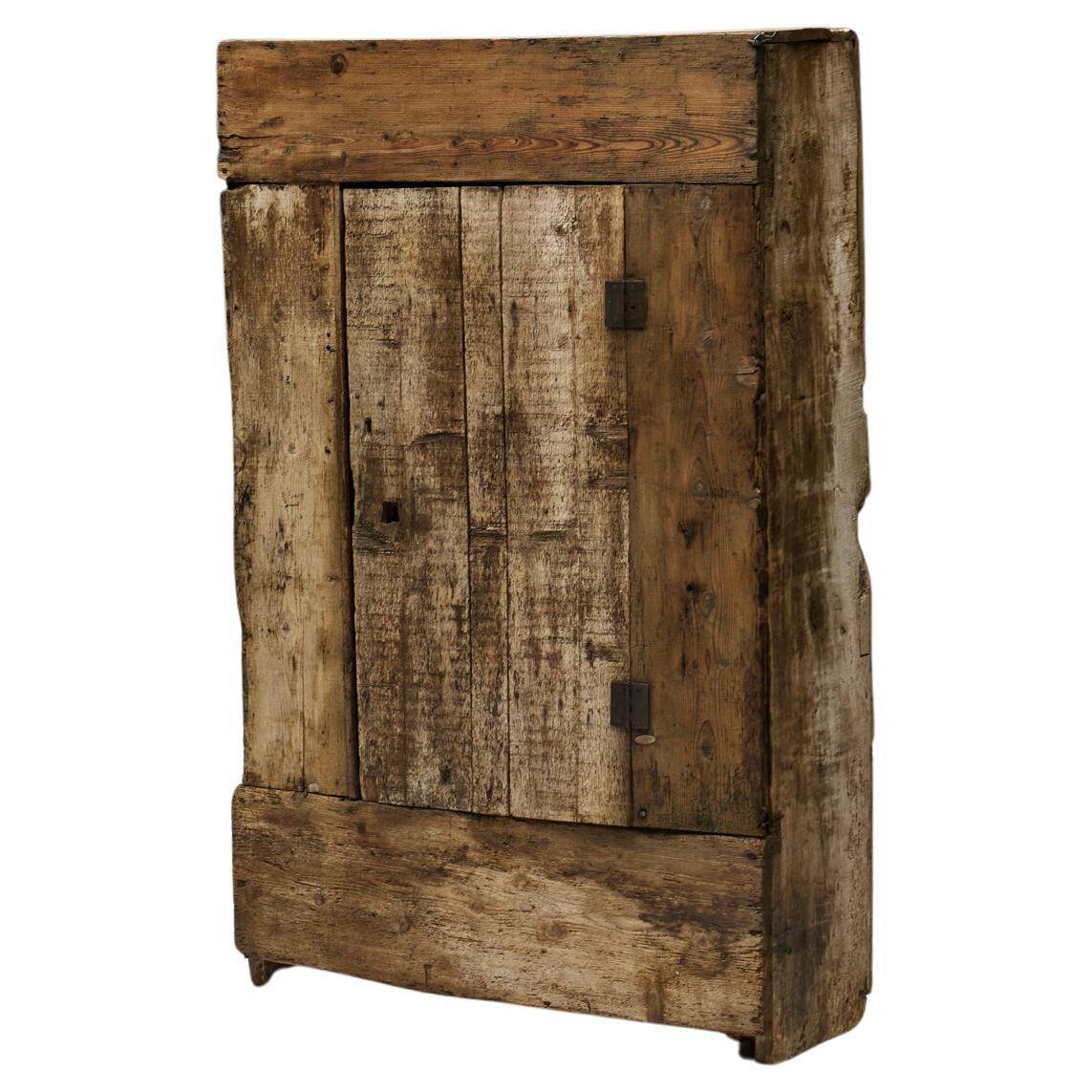 Rustic folk art cabinet, France, 19th century