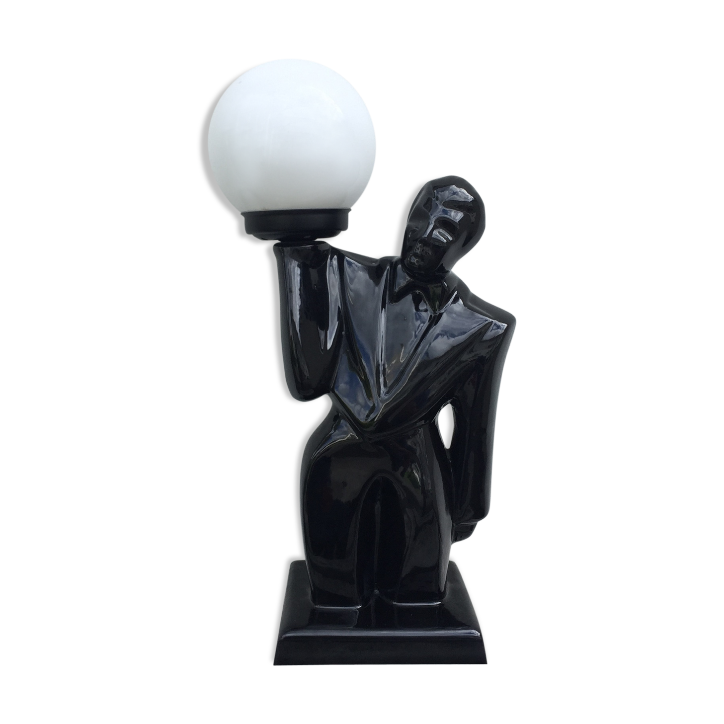 Coffee boy porcelain lamp 1980