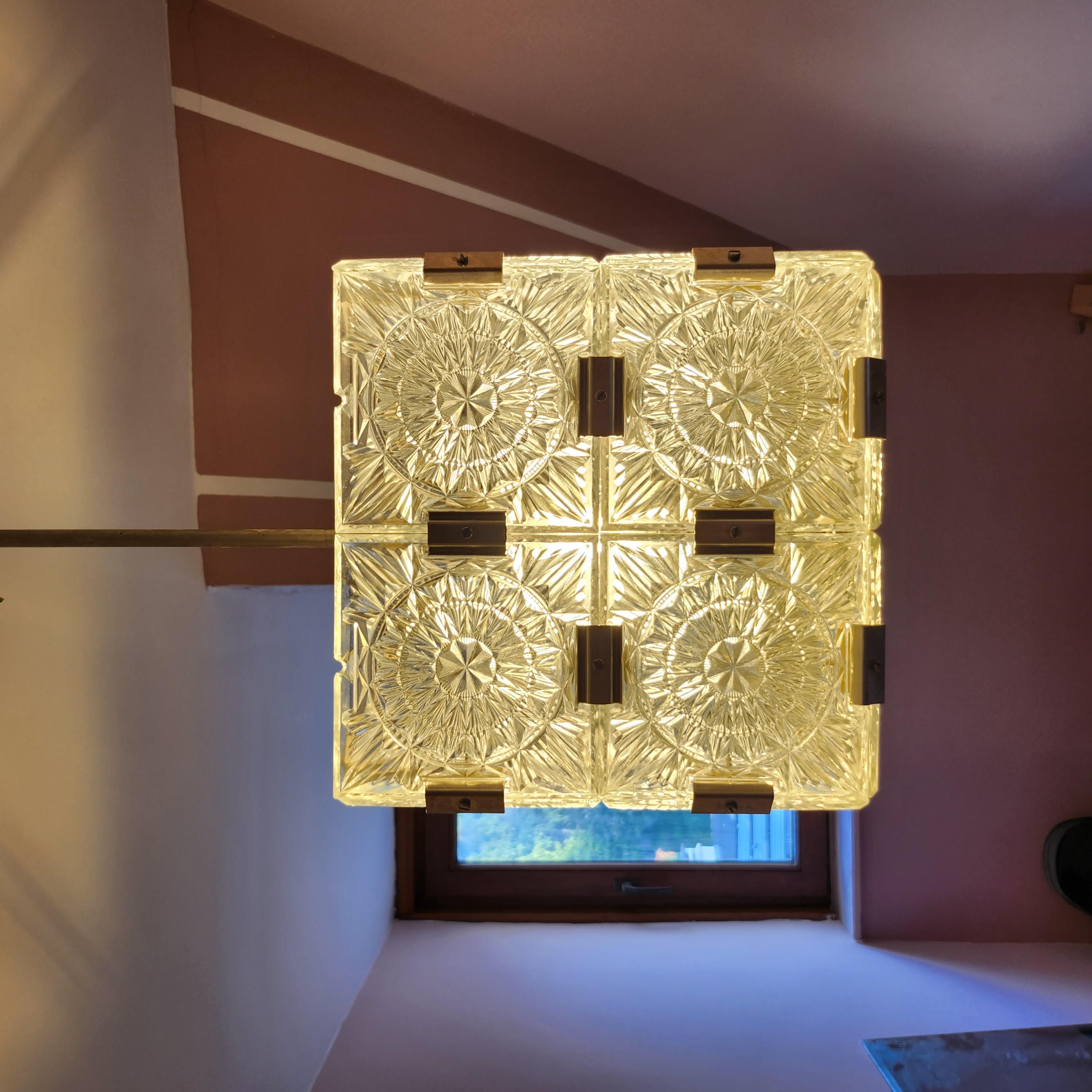 Glass chandelier from the c. 1970