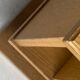 Dutch architectural blonde oak side table, 1980s