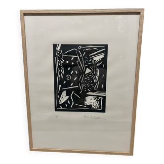 Lithograph by Aki Kuroda, Galerie Maeght