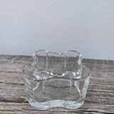 Bougeoir en verre transparent