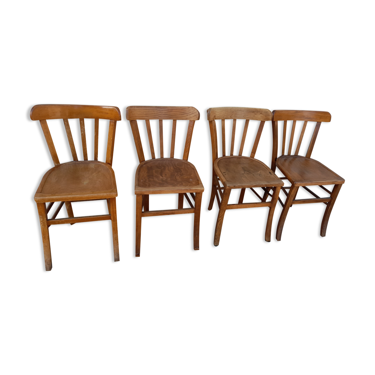 Série de 4 chaises de bistrot Luterma 1950