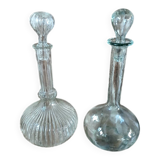 2 antique carafes
