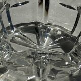 Cendrier en verre à décor géométrique