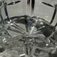 Classic geometric style glass ashtray