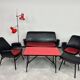 Mid-century leather seating group attributed to Gastone Rinaldi.