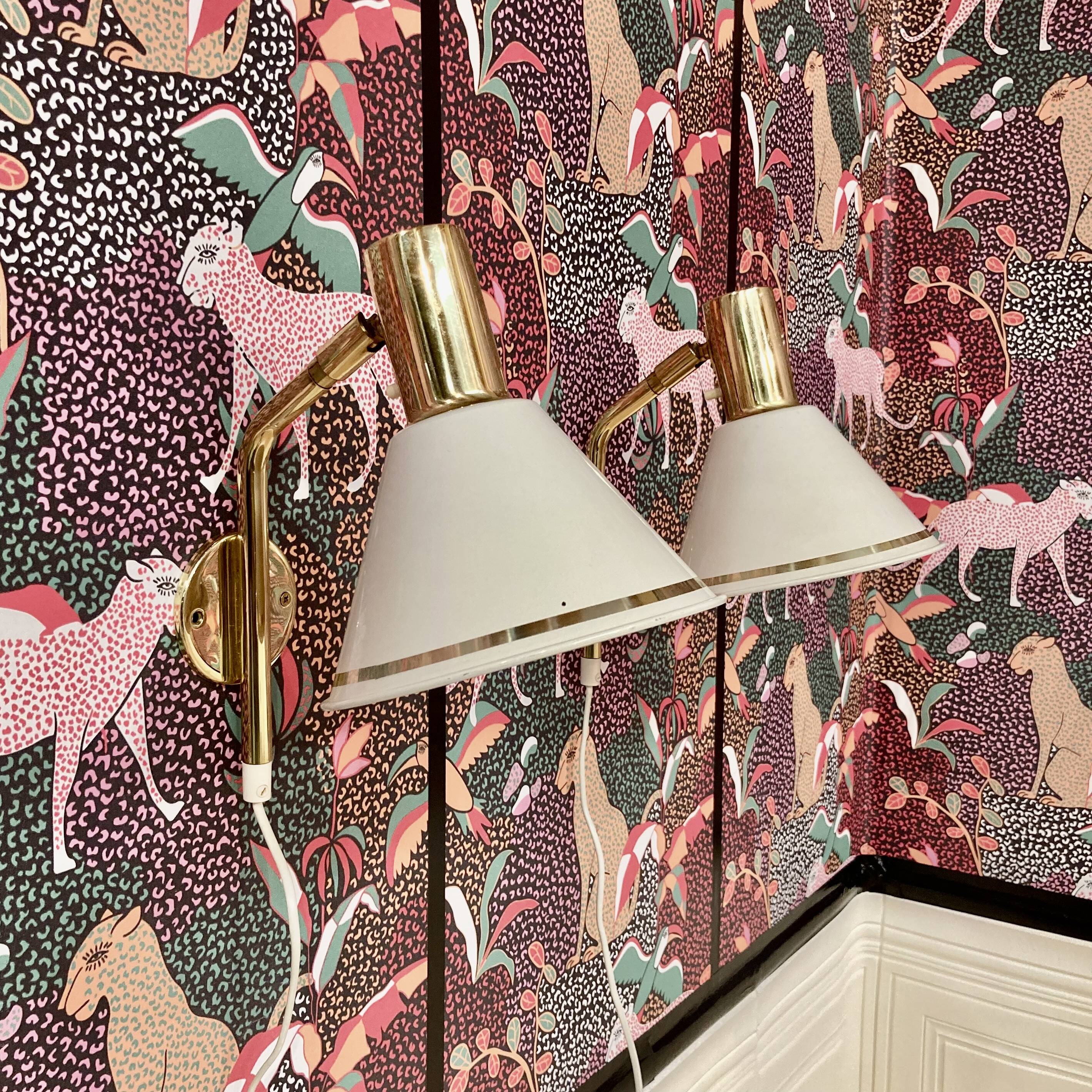 PAIR OF MODULAR WALL LIGHTS DESIGN 1960.