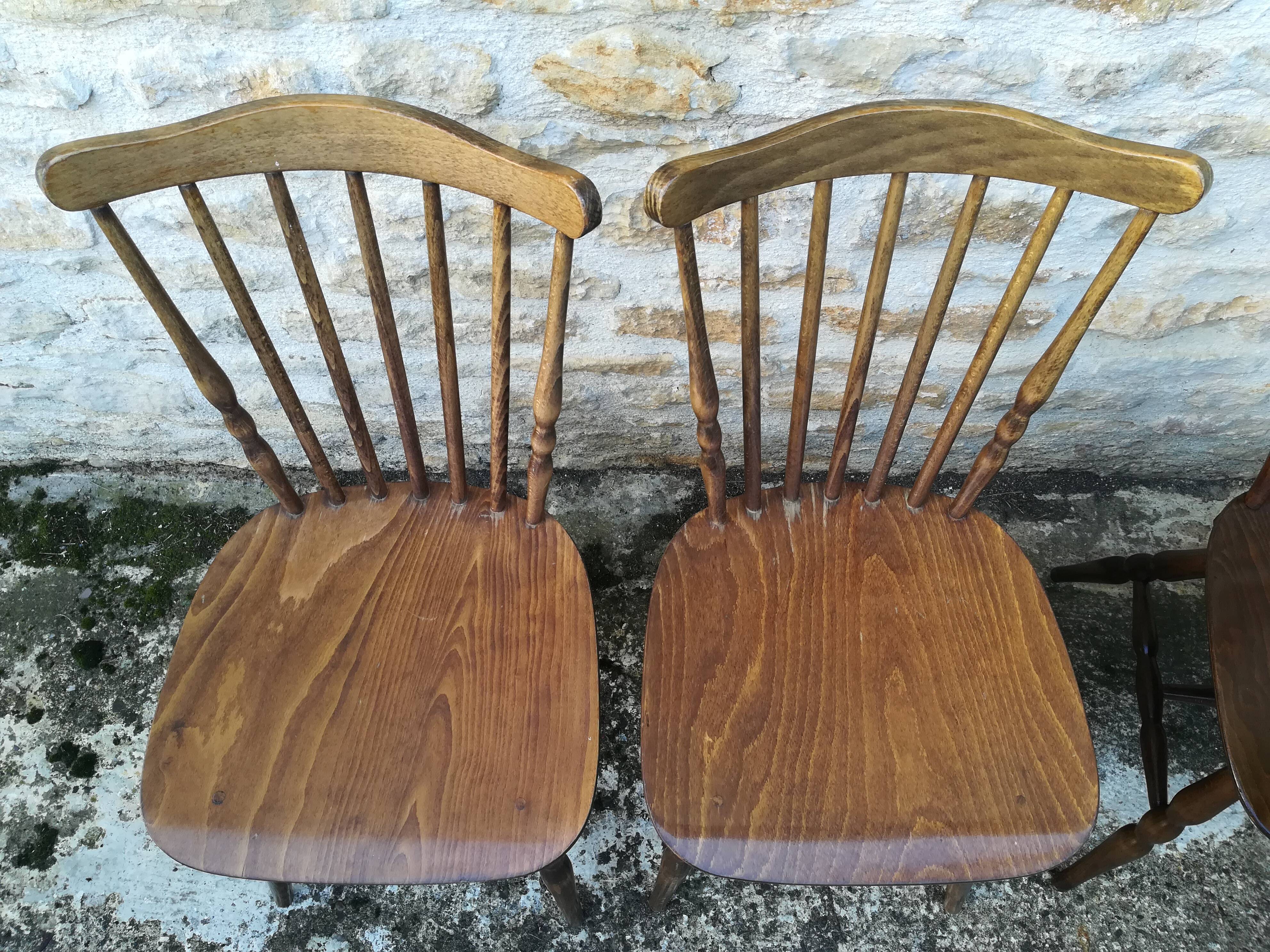 Mismatched bistro chairs