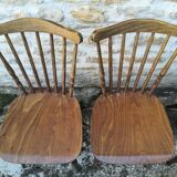 Mismatched bistro chairs