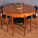 Restored Teak 1960s Retro G Plan Fresco Round Table & 4 Chairs Victor Wilkins