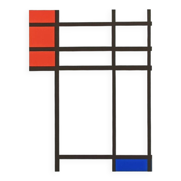1970s Piet Mondrian Limited Edition Lithograph Numbered in Pencil.