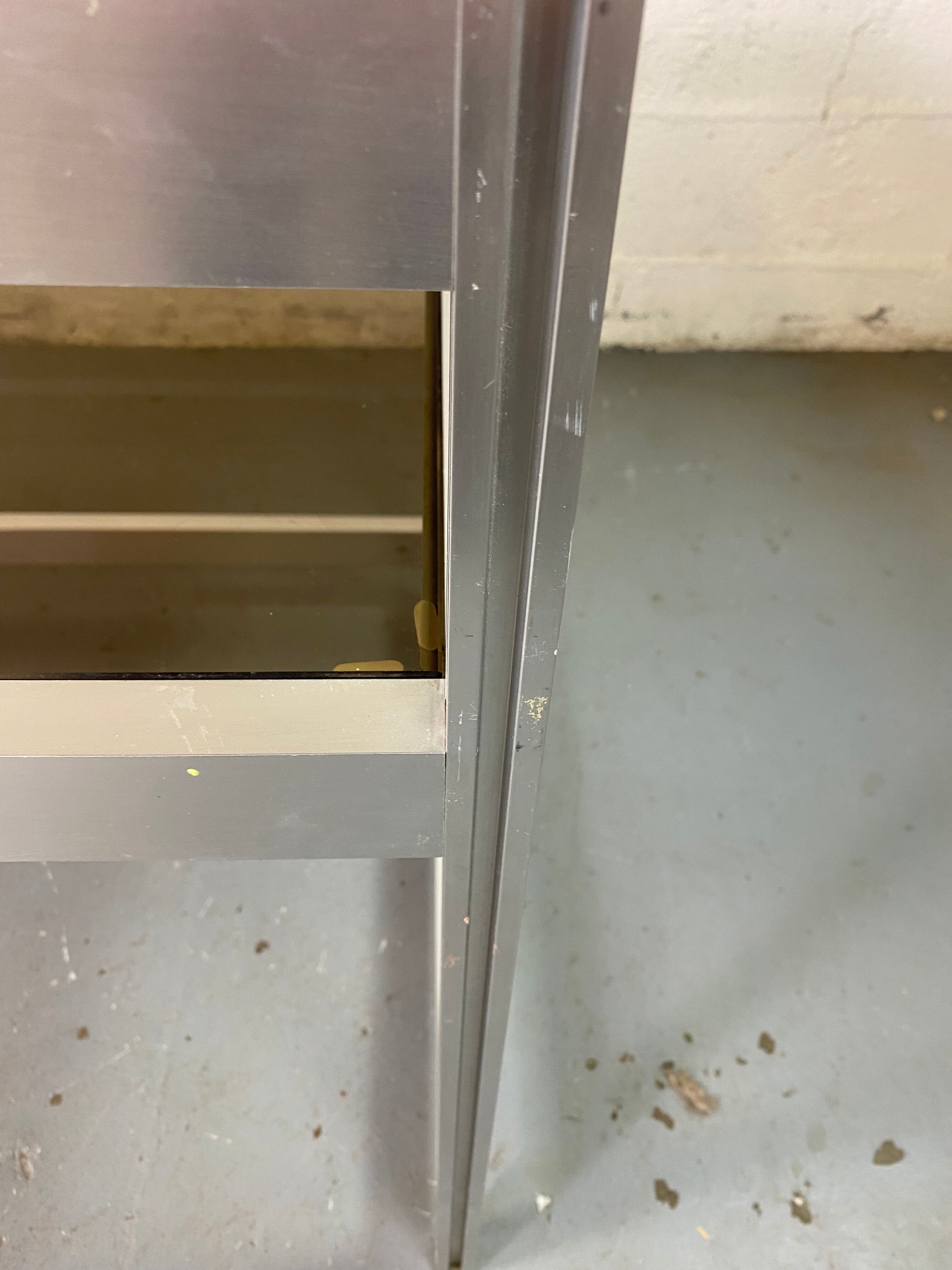 Aluminum and Glass Desk