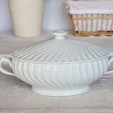 Soupière vintage porcelaine blanche torsadée Limoges Haviland