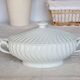 Vintage white porcelain soup tureen with twists from Limoges Haviland