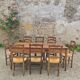 Table de ferme et 8 chaises