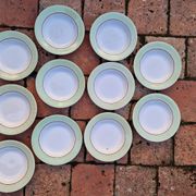 Set of 11 Isoard Pattern Soup Plates, Salins Manufacture