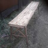 1900s factory long coffee table in poplar
