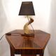 Brutalist spiral lamp from the 1960s, a curiosity object made of horn.
