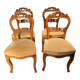 Serie de 4 chaises en frêne blond