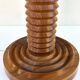 Vintage turned wood lamp base by Charles Dudouyt from the 1940s-1950s.