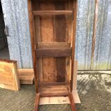Antique solid cherry farmhouse table with 2 front drawers.