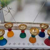 6 resin and gilded metal cups, Migeon and Migeon